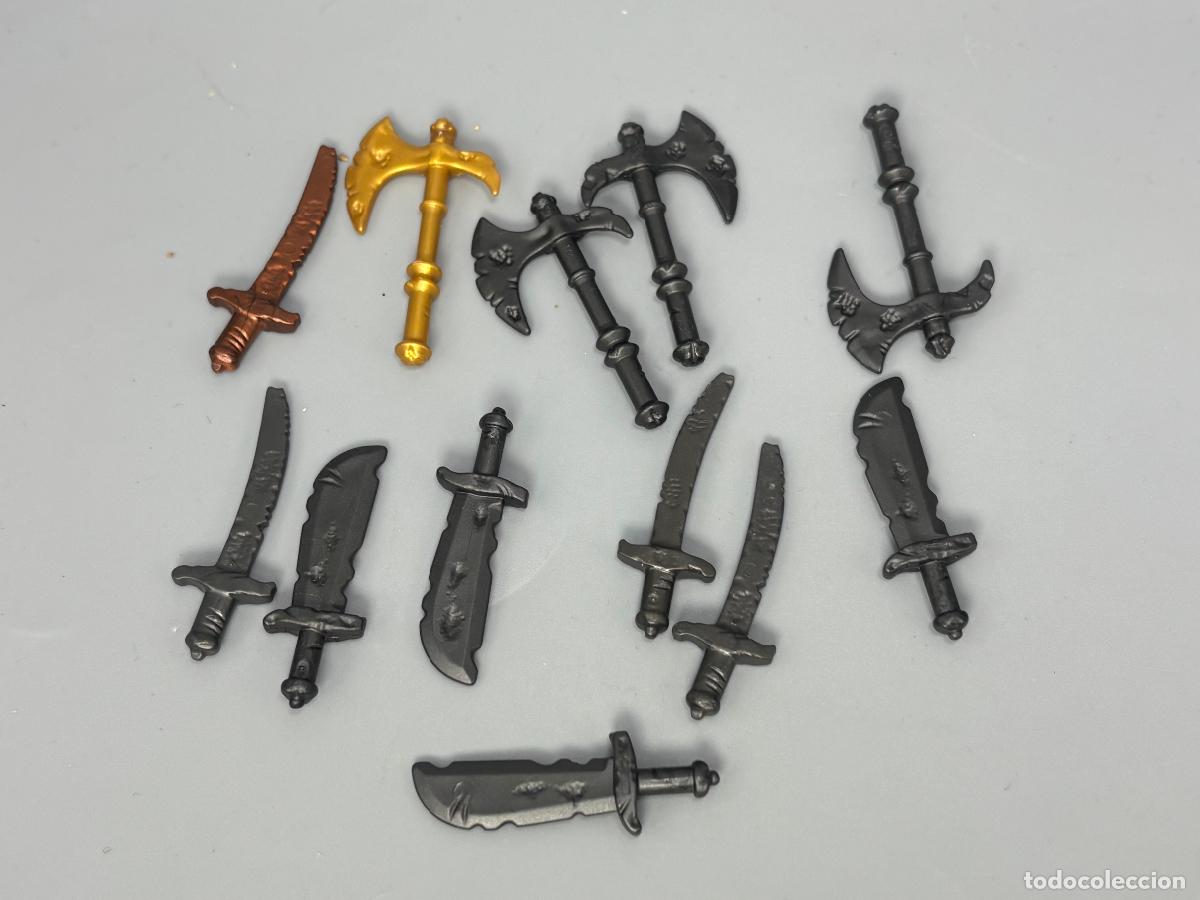 Playmobil: Playmobil lote hacha espada pirata fantasma