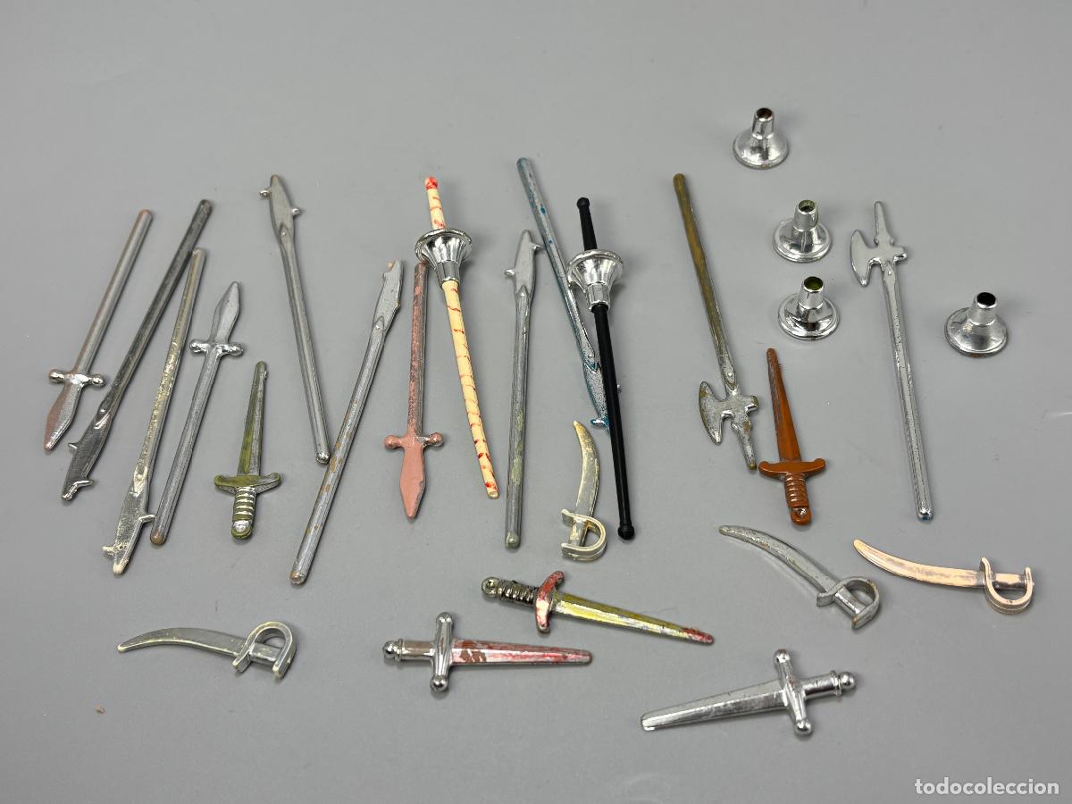 Playmobil: Playmobil lote lanza espada cromada medieval primera &eacute;poca