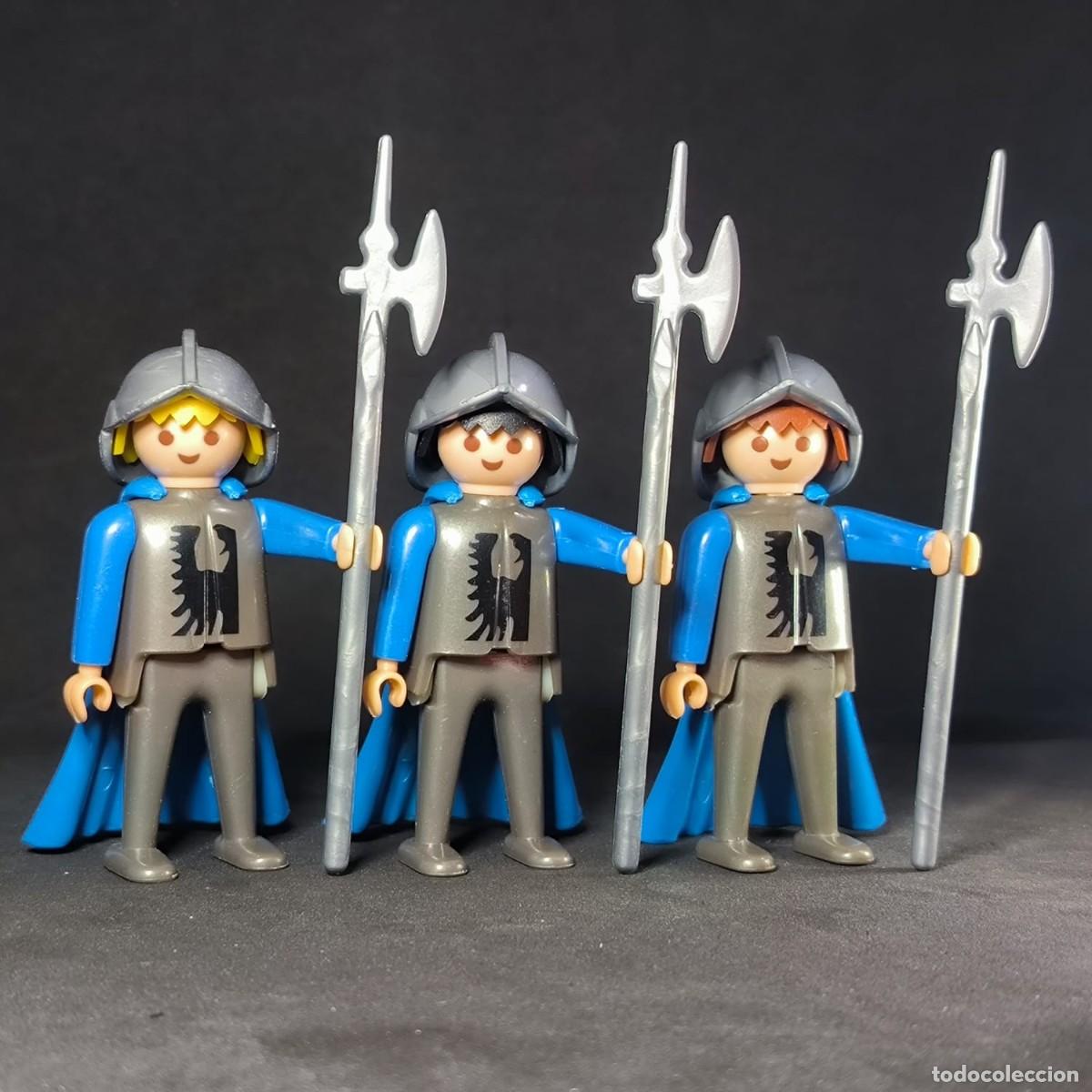 Playmobil: Playmobil 3 caballeros con alabardas Antex ☼