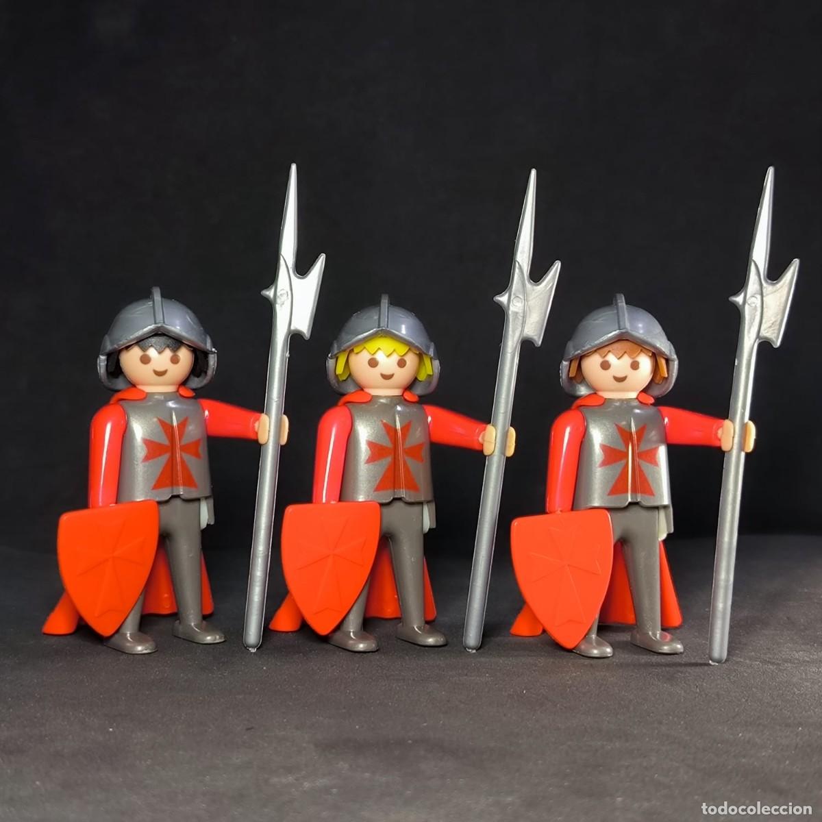 Playmobil: Playmobil 3 caballeros con alabardas Antex ☼