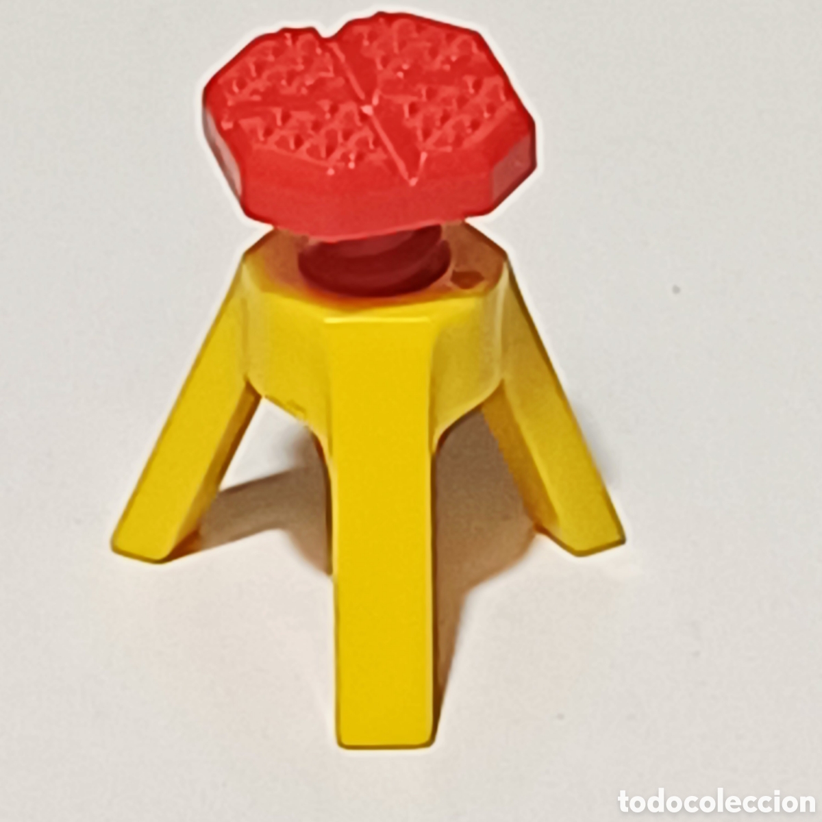 Playmobil: Pieza playmobil N&deg; 30082030 taburete asiento taller amarillo medio coche aeropuerto ref. 3614 4079