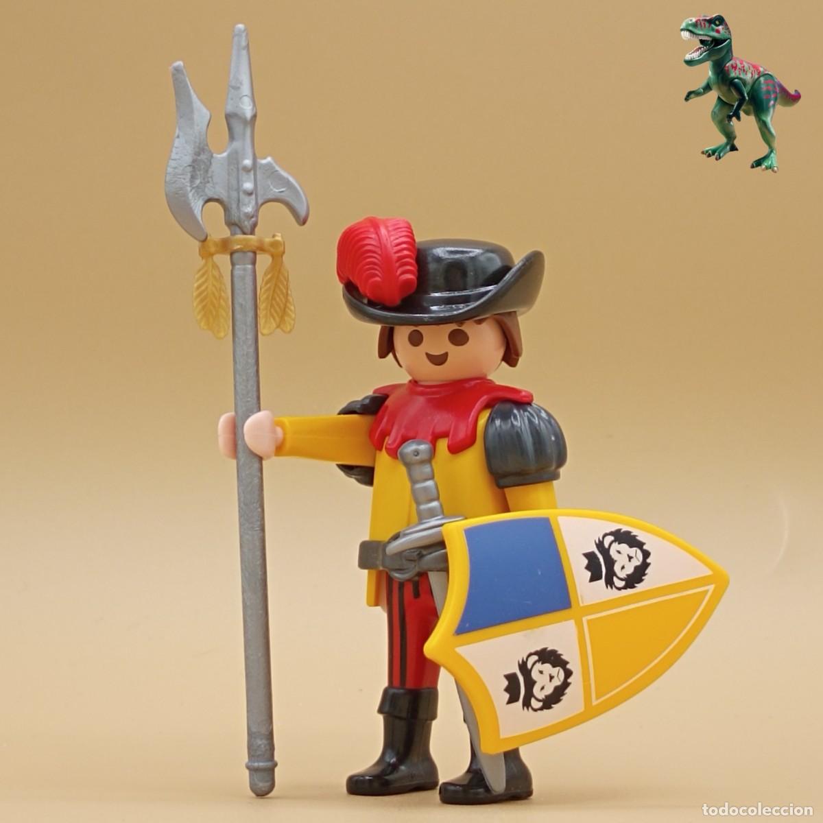 Playmobil: Playmobil figura guardia real caballero soldado del leon amarillo guerrero mercenario medieval