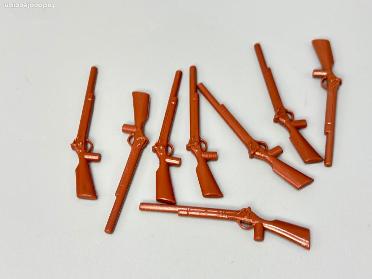 Playmobil: Playmobil lote escopeta rifle vaquero ladr&oacute;n soldado oeste