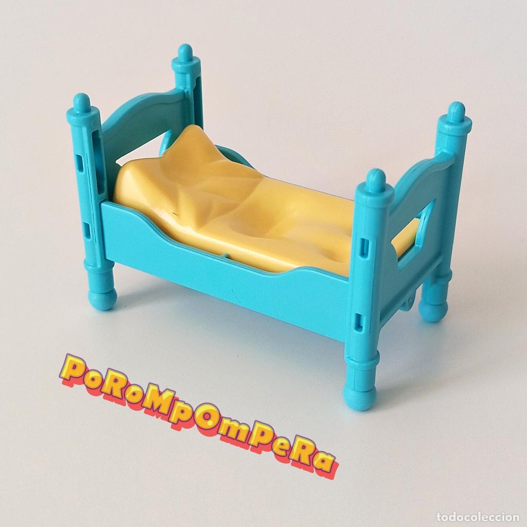 Playmobil: PLAYMOBIL CAMA INFANTIL AZUL-TURQUESA? COLCH&Oacute;N CREMA 70876 HABITACI&Oacute;N DORMITORIO NI&Ntilde;O MBX