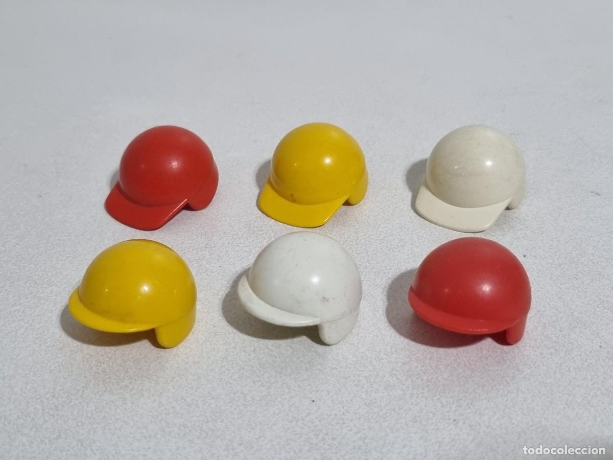 Playmobil: Playmobil 6x Lote Gorro Casco Piloto Carrera Coche Moto Motocicleta Motorista