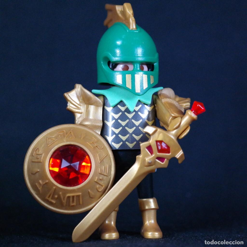 Playmobil: Playmobil caballero dragon con escudo dorado ☼