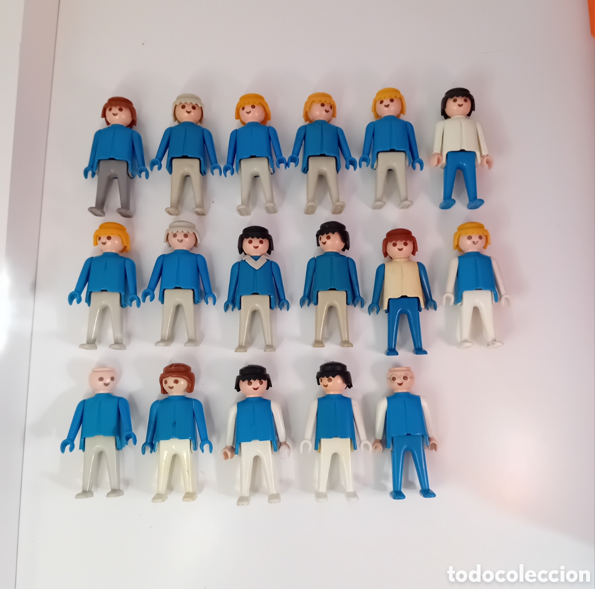 Playmobil: Playmobil azul gris blanco