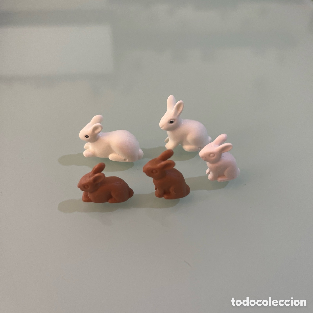 Playmobil: Conejos playmobil blancos y marrones