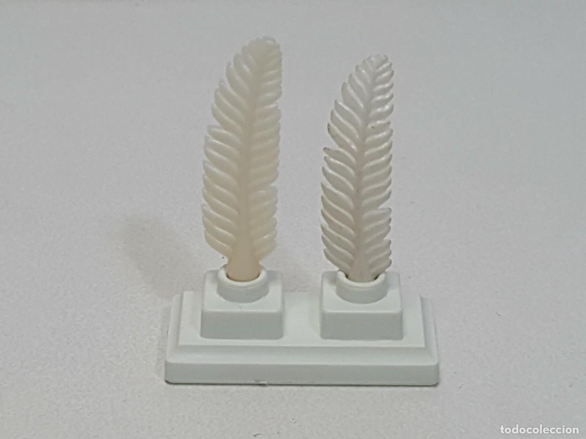 Playmobil: Playmobil 3703 3606 Tintero Blanco Pluma Blanca Escriba Escribano Color Medieval