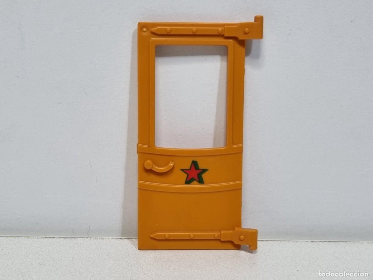 Playmobil: Playmobil 3803 Pieza Puerta Lateral Diligencia Carreta Naranja Denver Reno