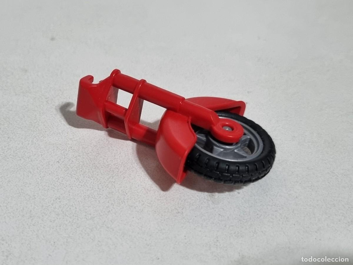 Playmobil: Playmobil 3062 Pieza Rueda Delantera Horquilla Motocicleta Moto Carretera