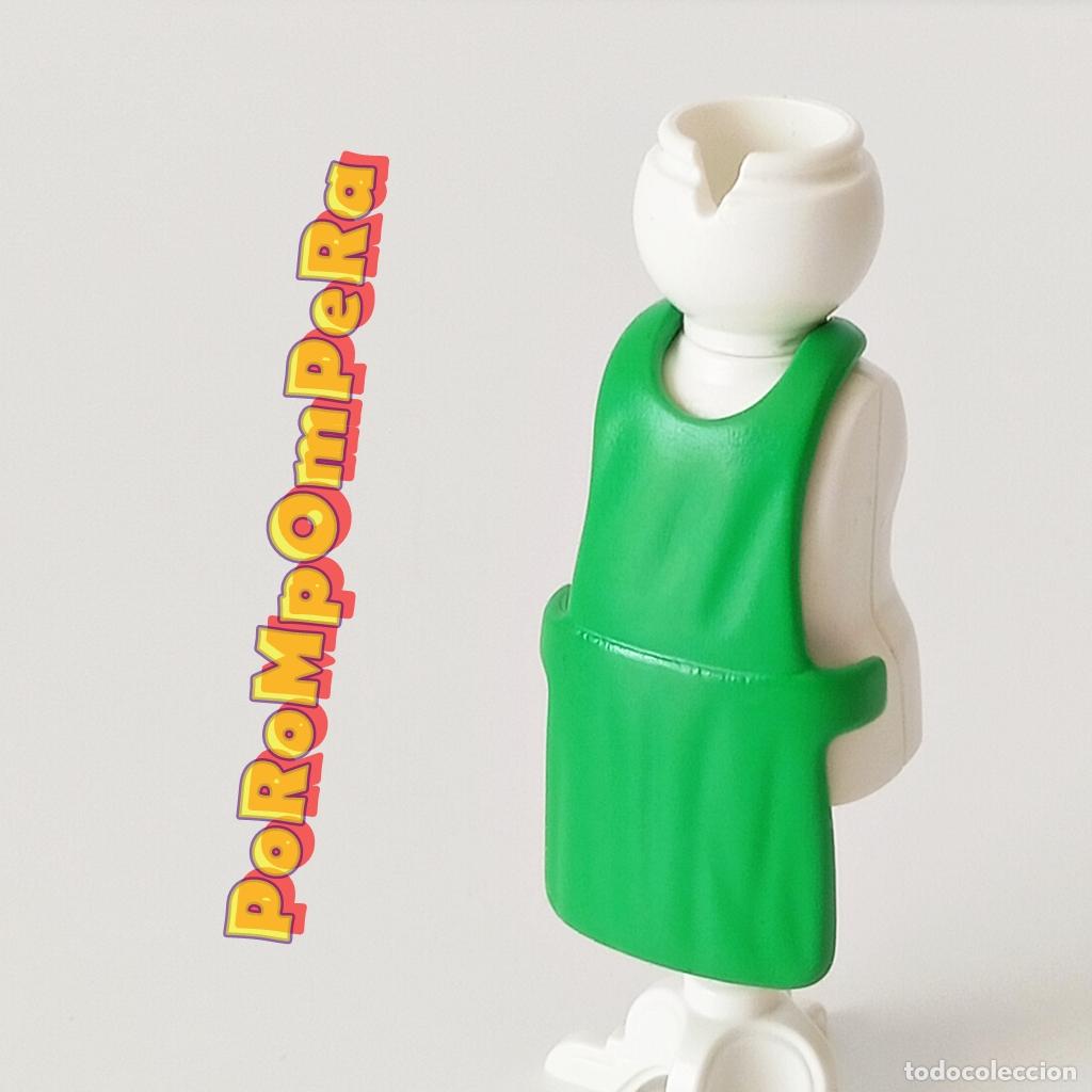 Playmobil: PLAYMOBIL DELANTAL VERDE JARDINERO 3751 3752 MANDIL BATA UNIFORME DE TRABAJO GRANJERO GRANJA U1