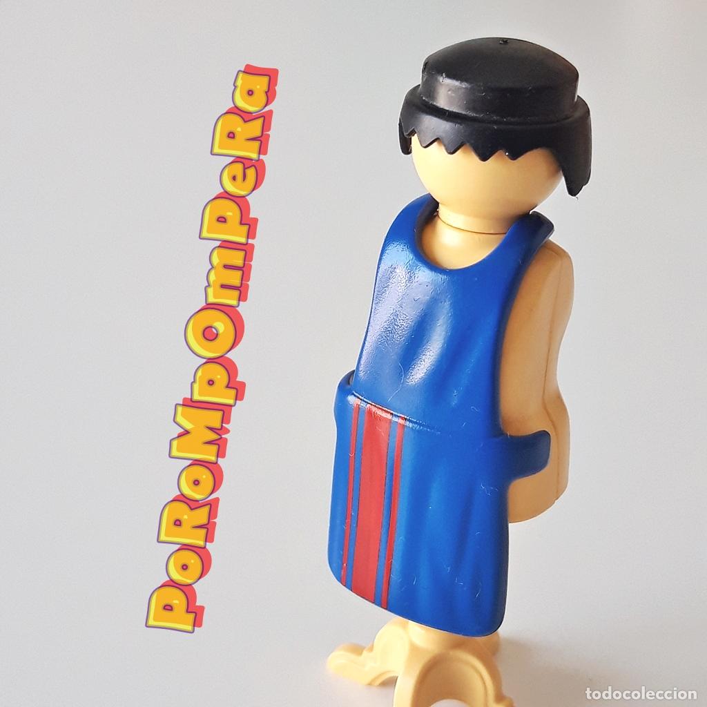 Playmobil: PLAYMOBIL DELANTAL AZUL CHEF BODA 4308 MANDIL JARD&Iacute;N COCINERO CUSTOM/COMPLETAR C1