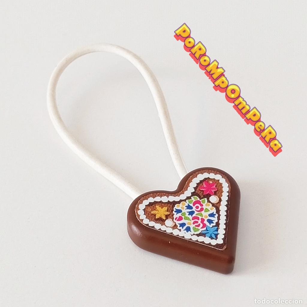 Playmobil: PLAYMOBIL CORAZ&Oacute;N COLGANTE MERCADILLO NAVIDE&Ntilde;O 5587 GALLETA DE JENGIBRE ALEMANA U1