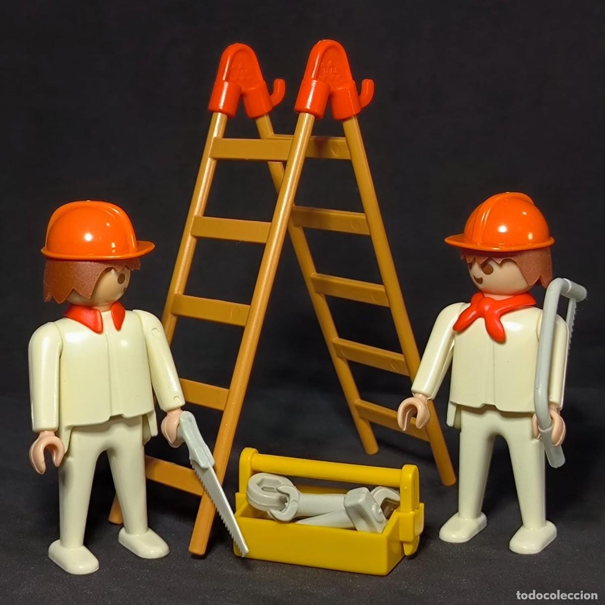 Playmobil: Playmobil dos alba&ntilde;iles con escalera ☼