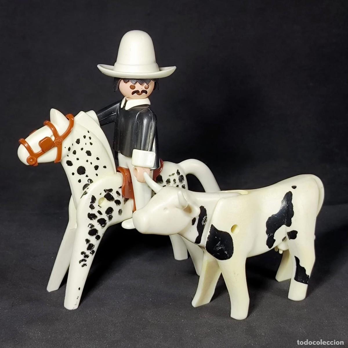 Playmobil: Playmobil vaquero con vaca y caballos ☼