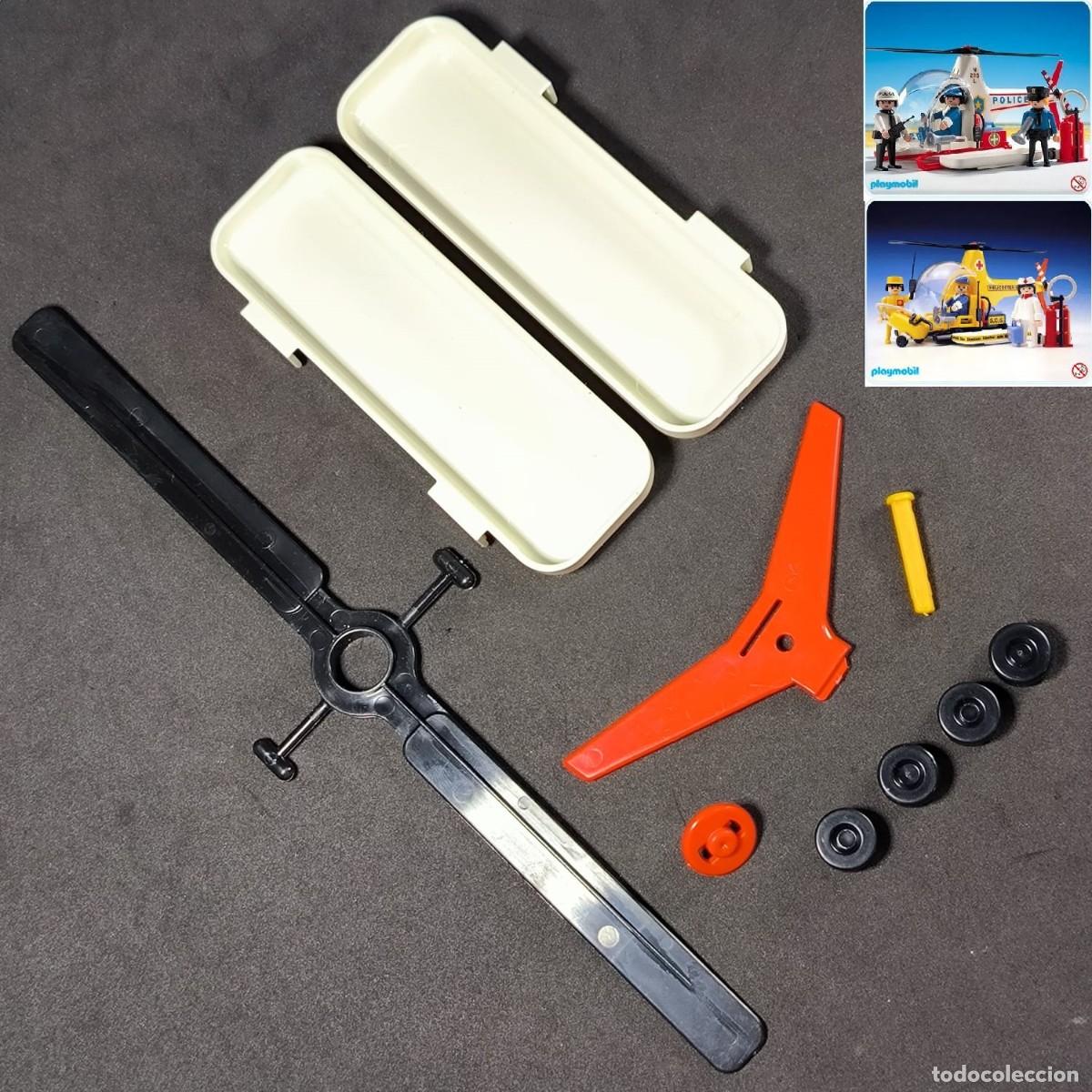 Playmobil: Playmobil piezas y partes, helices y clips de helicoptero antiguo ☼