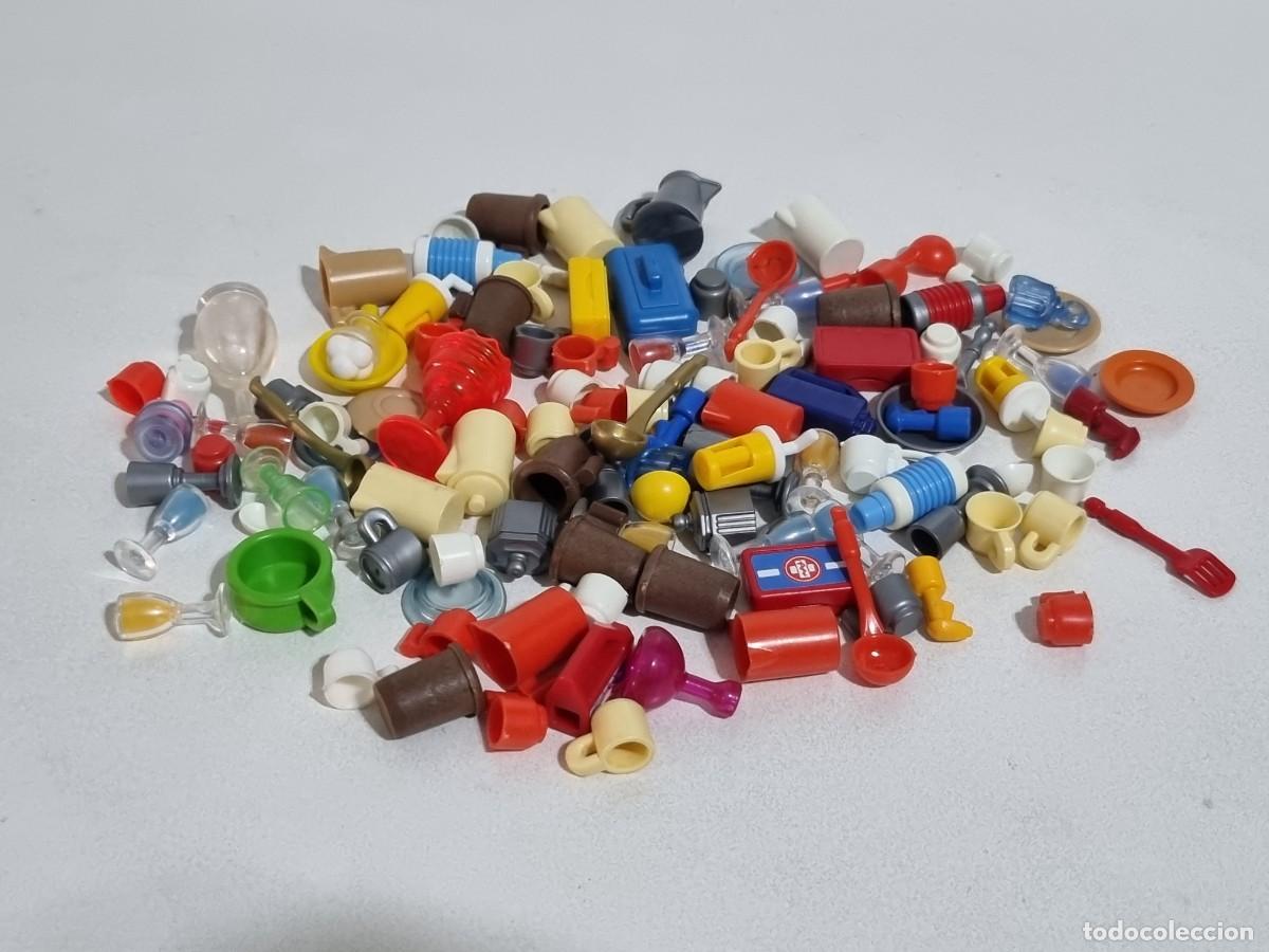 Playmobil: Playmobil Lote Variado Vaso Vajilla Plato Menaje Jarra Botella Casa Cocina Salon