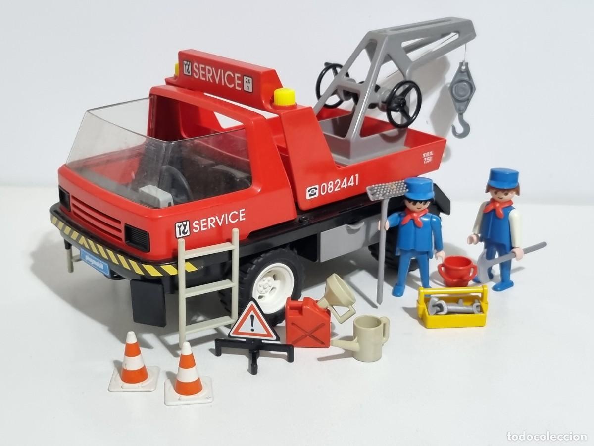Playmobil: Playmobil 3961 Vehiculo Rojo Servicio Grua Asistencia Carretera Mecanico Taller