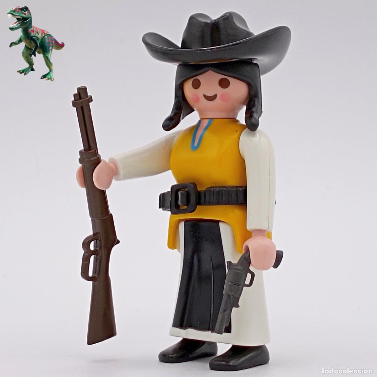 Playmobil: Playmobil figura mujer vaquero cowboy pistolera forajida bandida rancho oeste western