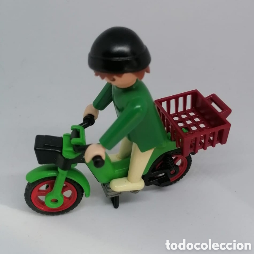 Playmobil: Playmobil Ciclomotor Verde con Cesta