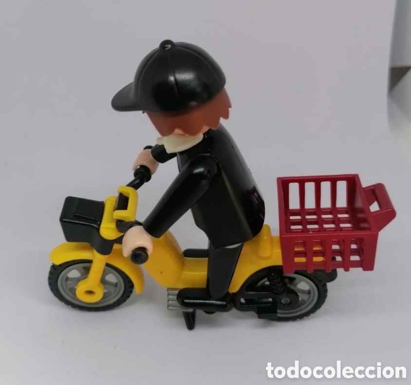 Playmobil: Playmobil Ciclomotor Amarilla con Cesta