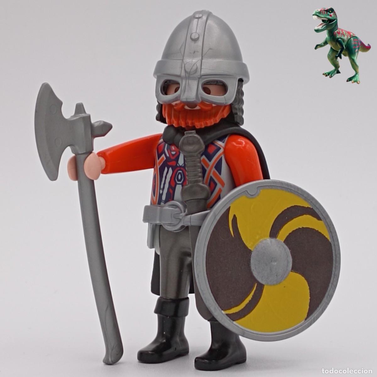 Playmobil: Playmobil figura guerrero vikingo saqueador nordico berserker drakkar barbaro medieval