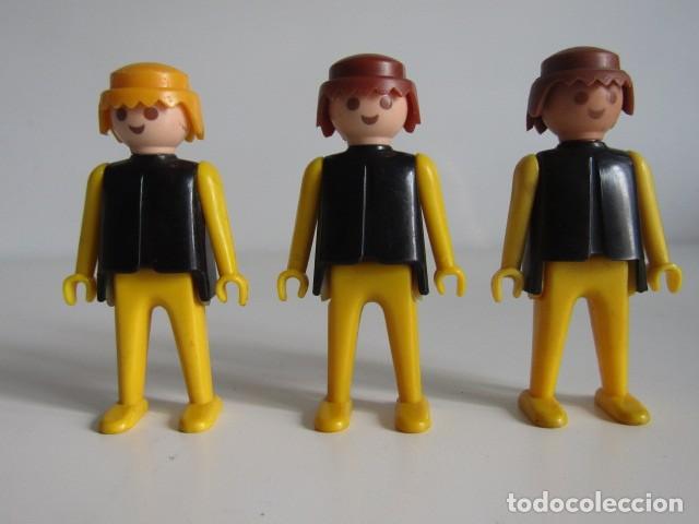 Playmobil: DIFICIL SET DE 3 CLIK AMARILLOS Y NEGROS MEDIEVAL FAMOBIL 1&ordf; &Eacute;POCA PLAYMOBIL