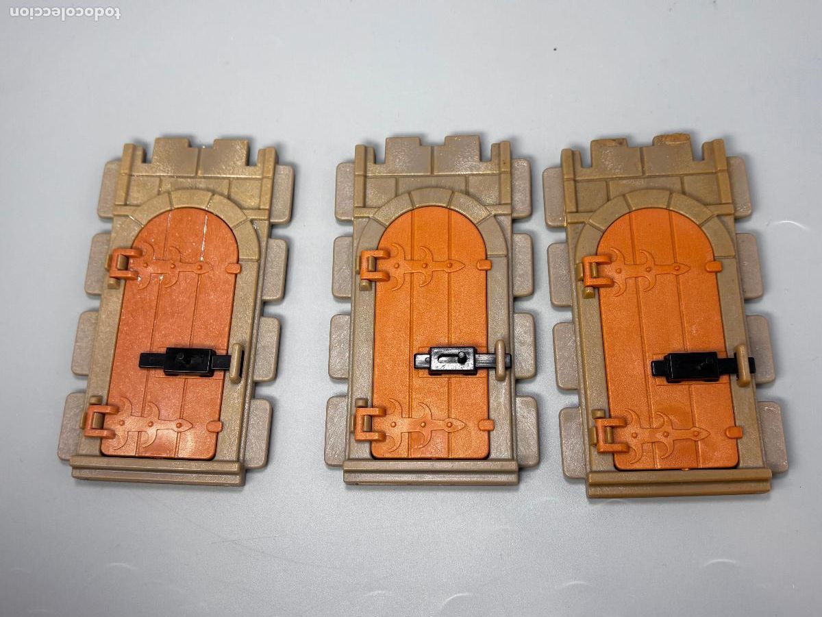 Playmobil: Playmobil lote pared puerta casa castillo medieval