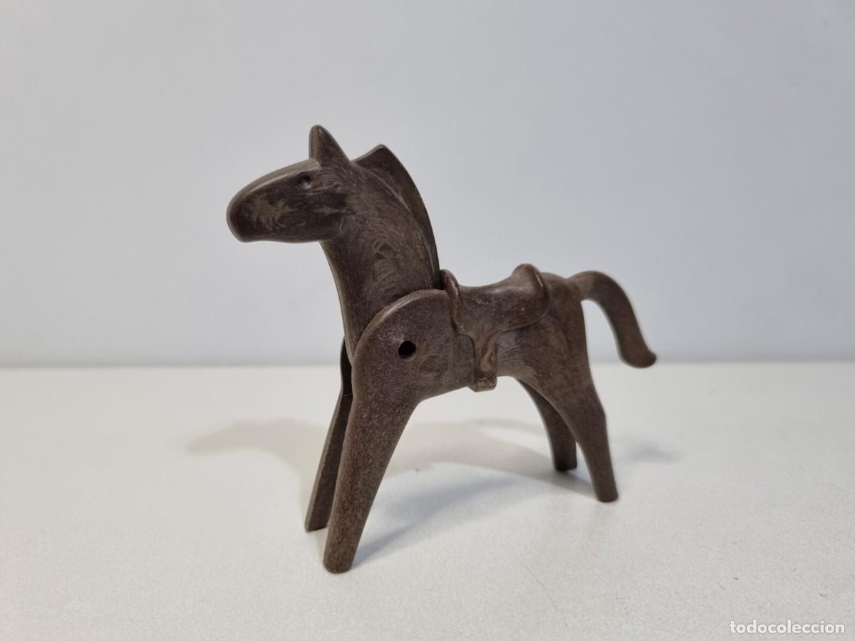 Playmobil: Playmobil System Antiguo Caballo Marron Oeste Primera Epoca Silla Montura Fija
