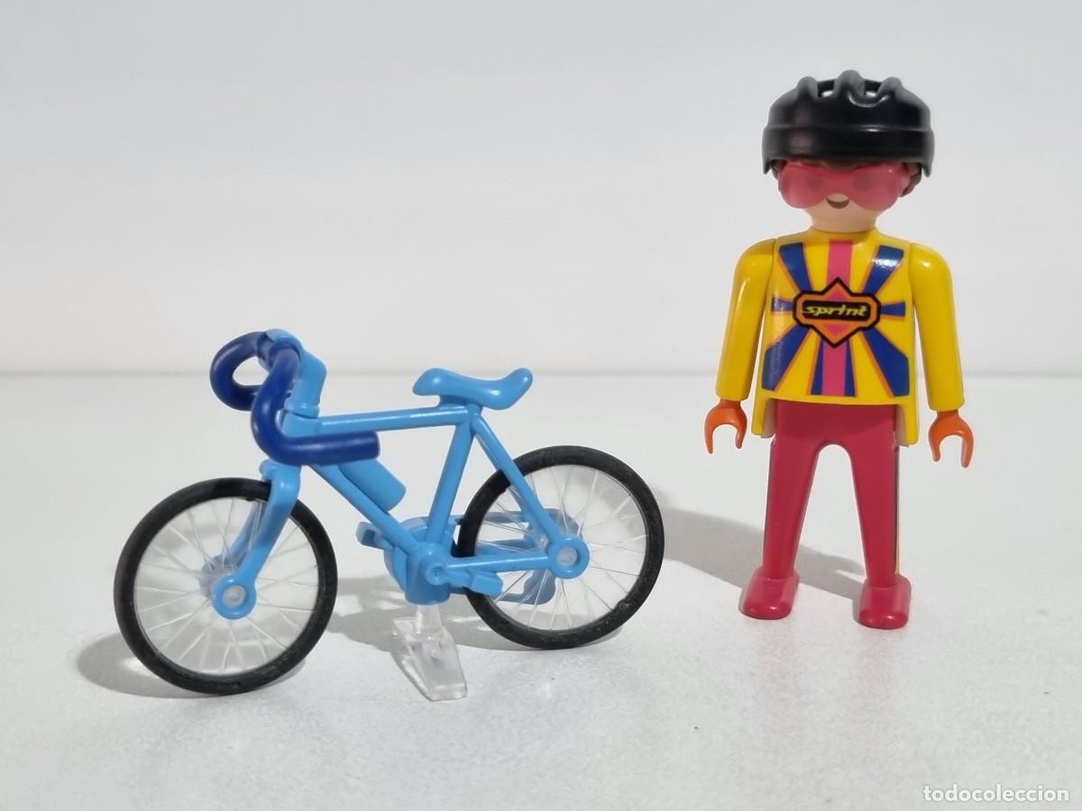 Playmobil: Playmobil 3710 Antiguo Ciclista Bici Bicicleta Carrera Carretera Corredor Sprint