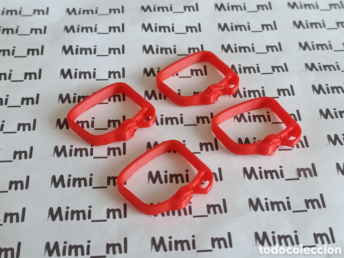 Playmobil: 4 cinturones rojos compatibles con Playmobil en impresi&oacute;n 3d romano medieval pirata