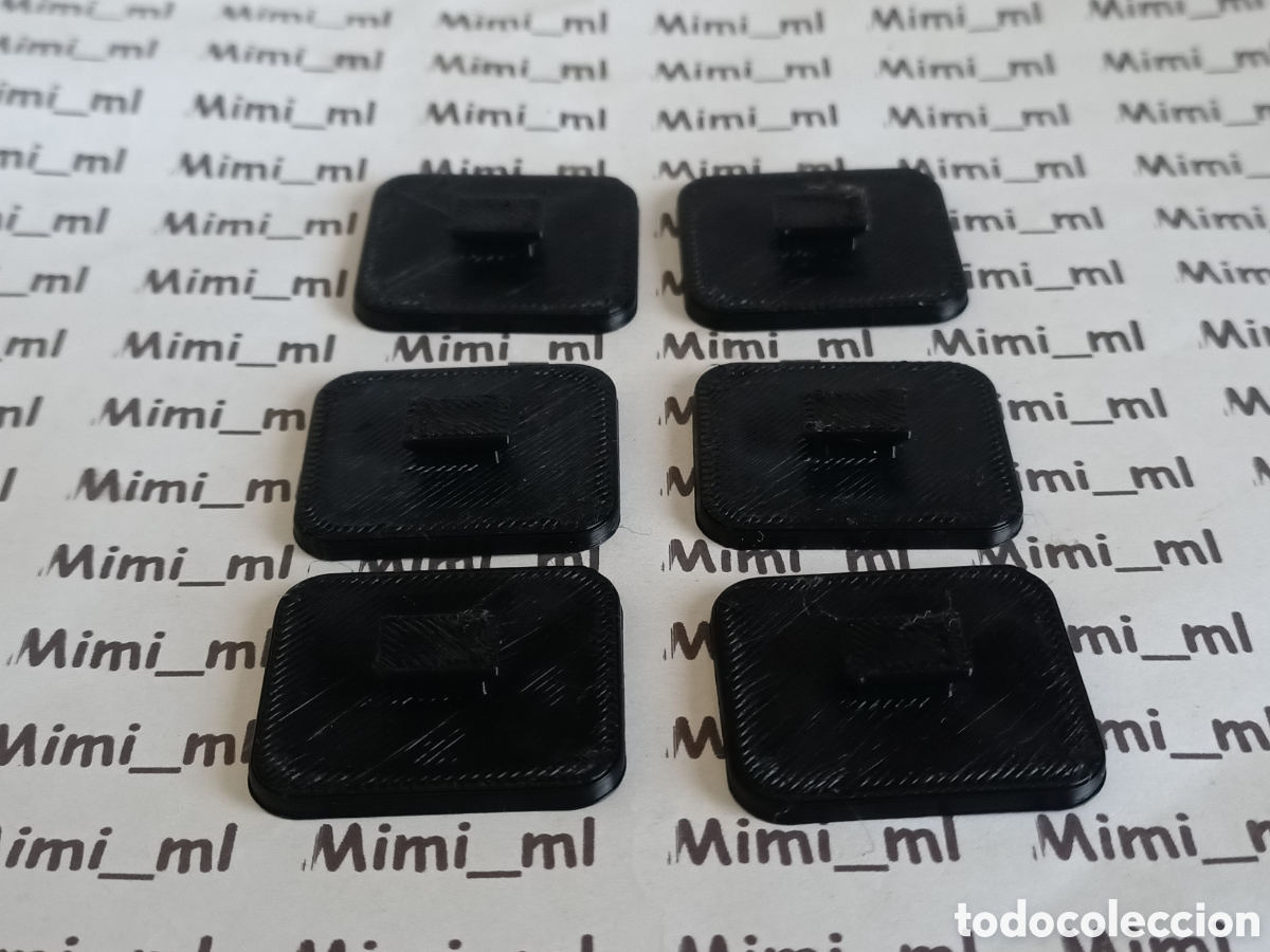 Playmobil: 6 bases negras en impresora 3d compatibles Playmobil peanas figuras plataformas