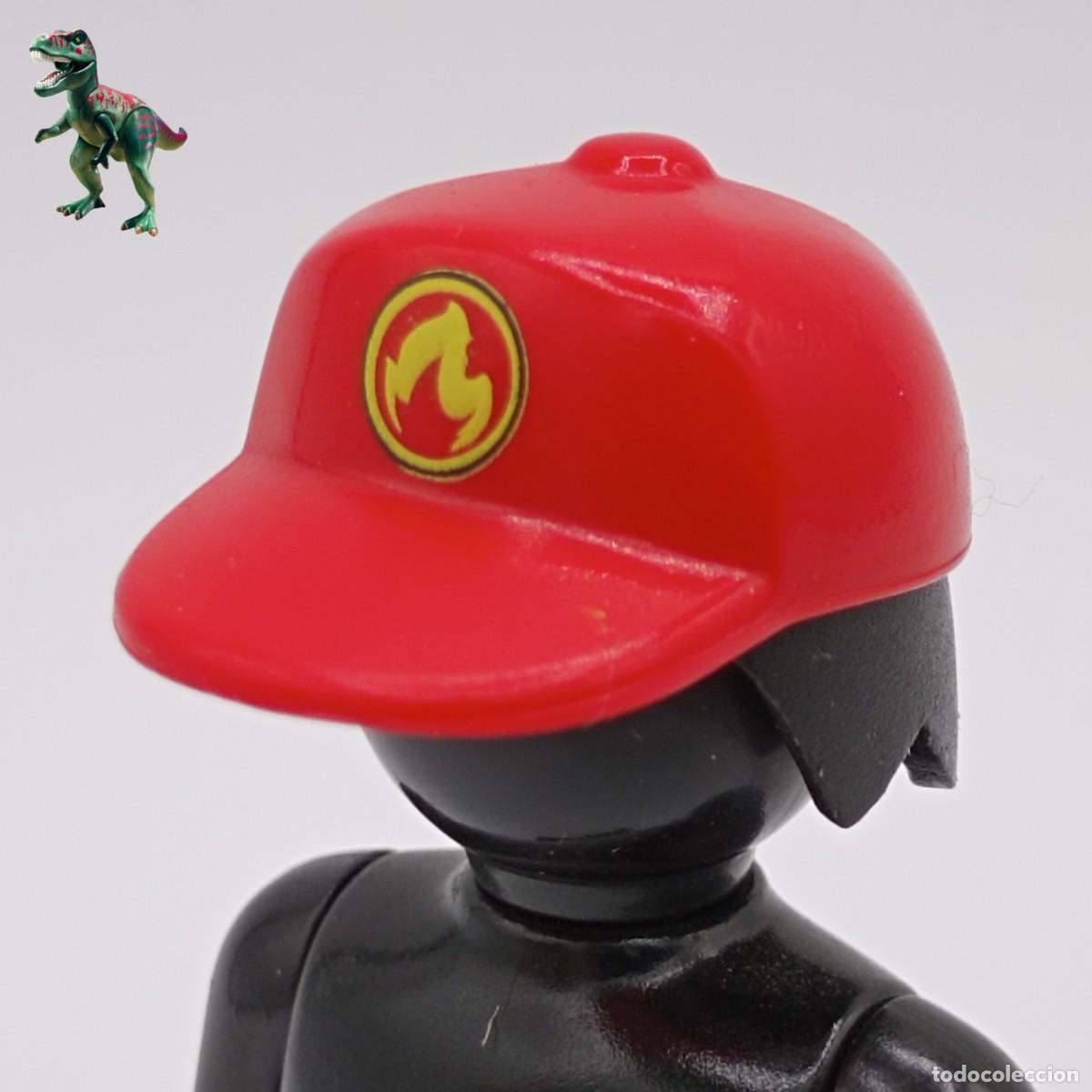 Playmobil: Playmobil gorra cuadrada de beisbol roja jefe de bomberos emergencias rescate 6585 70081 9462