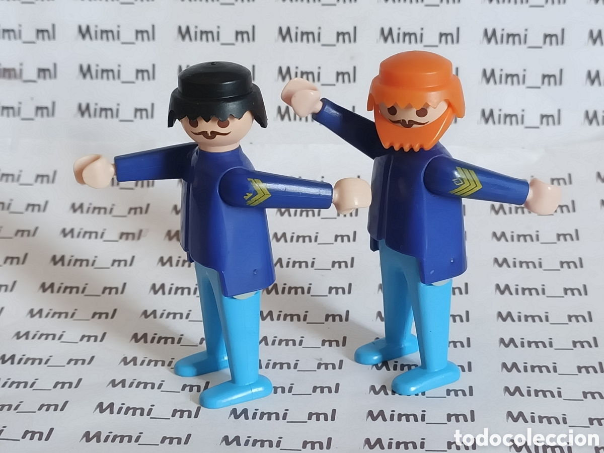 Playmobil: Playmobil 2 figuras soldados nordistas western oeste galones