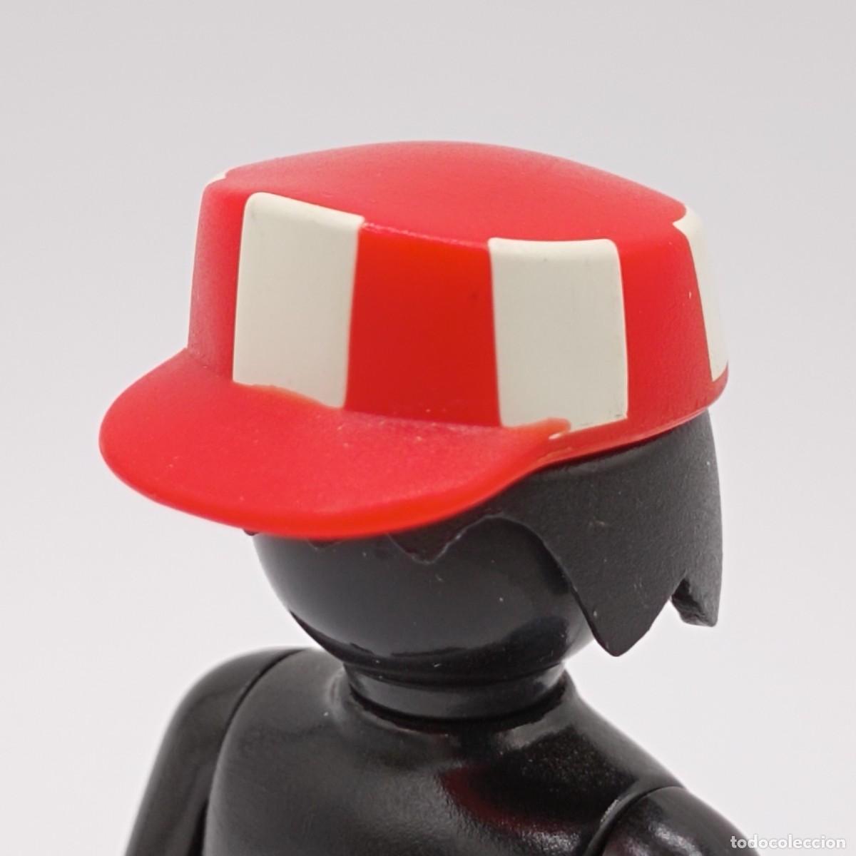 Playmobil: Playmobil gorra de obrero roja con rayas blancas casco construccion obras 3745 3780 6102 7516 7655