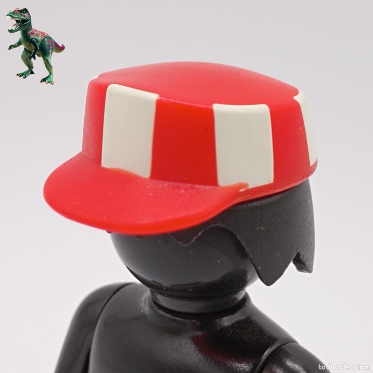 Playmobil: Playmobil gorra de obrero roja con rayas blancas casco construccion obras 3745 3780 6102 7516 7655