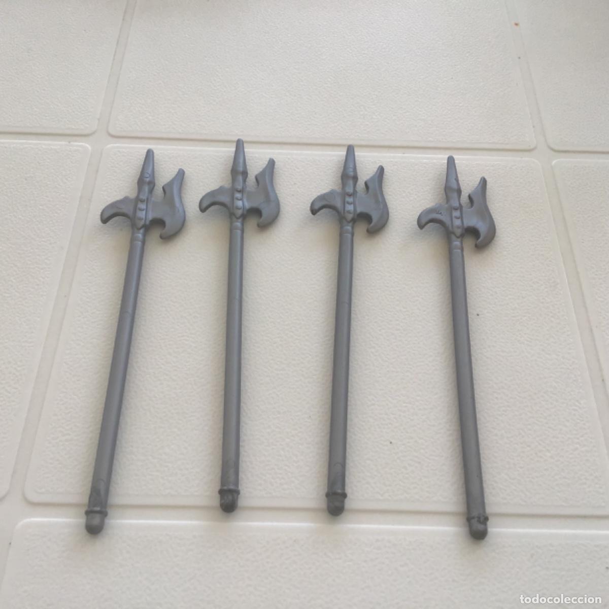 Playmobil: Playmobil Lote cuatro lanzas hacha largas picas medievales. N2