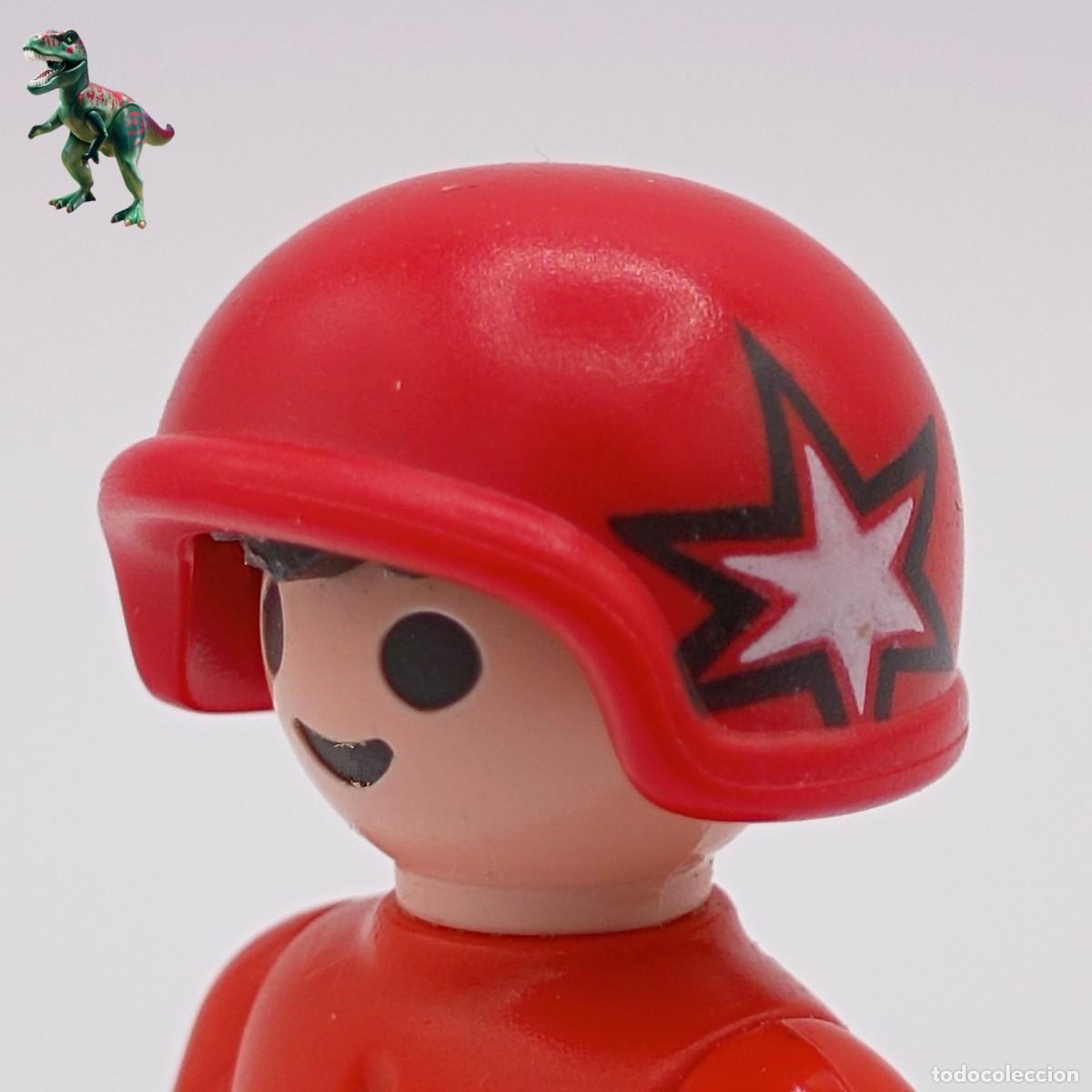 Playmobil: Playmobil casco rojo peque&ntilde;o infantil ni&ntilde;o ni&ntilde;a piloto de go-kart carreras deporte 5382