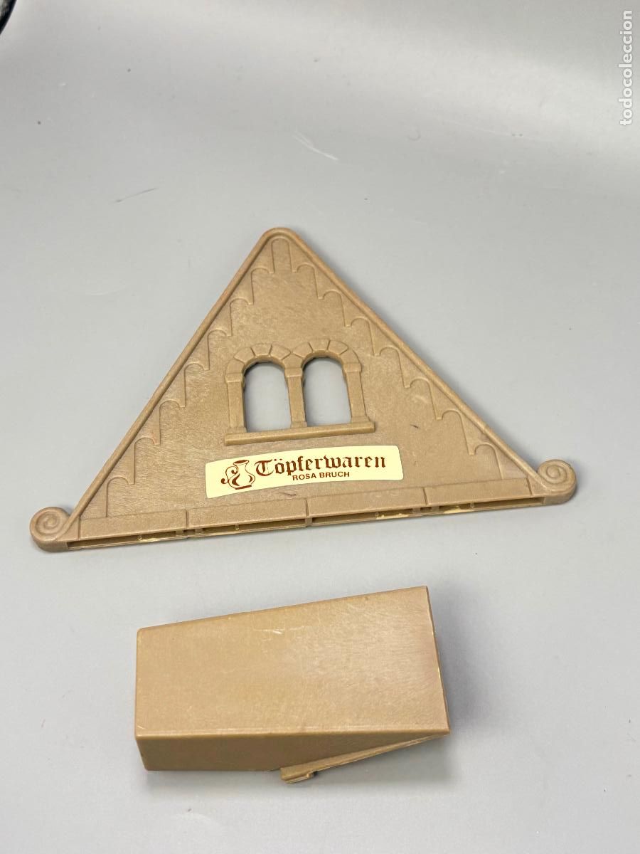 Playmobil: Playmobil pared lateral tejado y chimenea restos pegamento casa