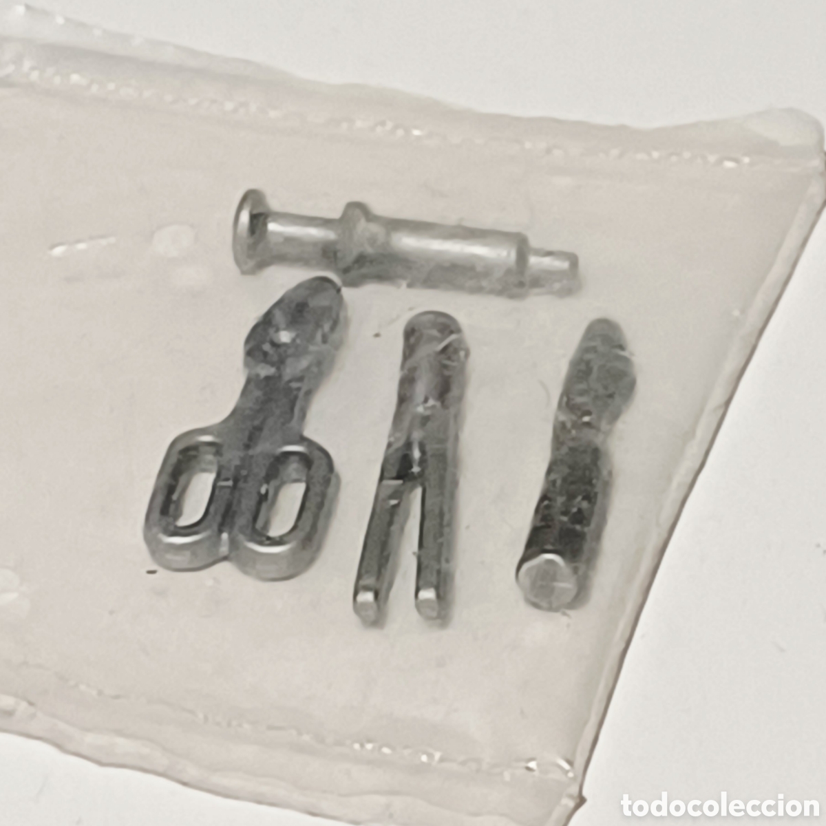 Playmobil: Pieza playmobil set completo quirofano hospital utensilios herramientas gris metalizado