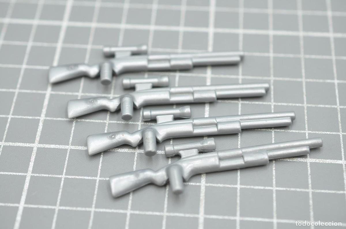 Playmobil: wsk095 PLAYMOBIL, 4 rifles plateados 3346,4168,4445,5237,5558,5917,6043,6268,6872,6874,6919,6921