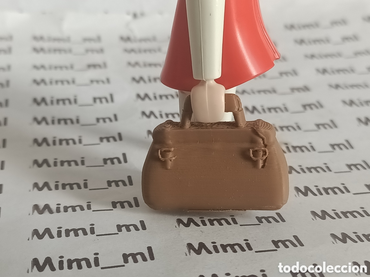 Playmobil: Malet&iacute;n marr&oacute;n victoriano serie rosa en impresora 3d compatible Playmobil western oeste