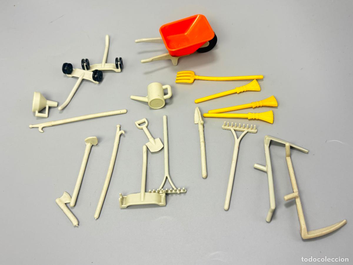 Playmobil: Playmobil lote herramientas granja carretilla