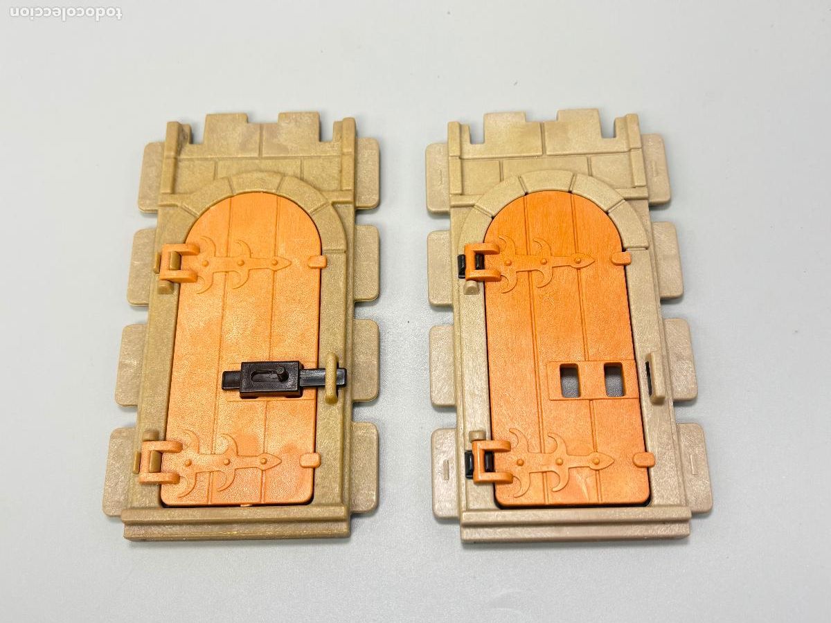 Playmobil: Playmobil lote pared con puerta y cerrojo casa medieval