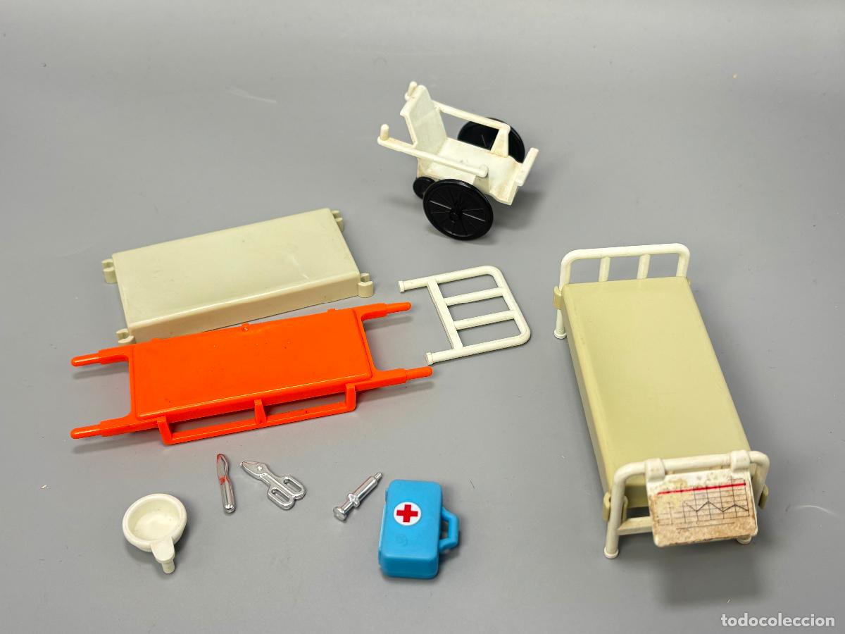 Playmobil: Playmobil lote ca&ntilde;a camilla silla ruedas hospital
