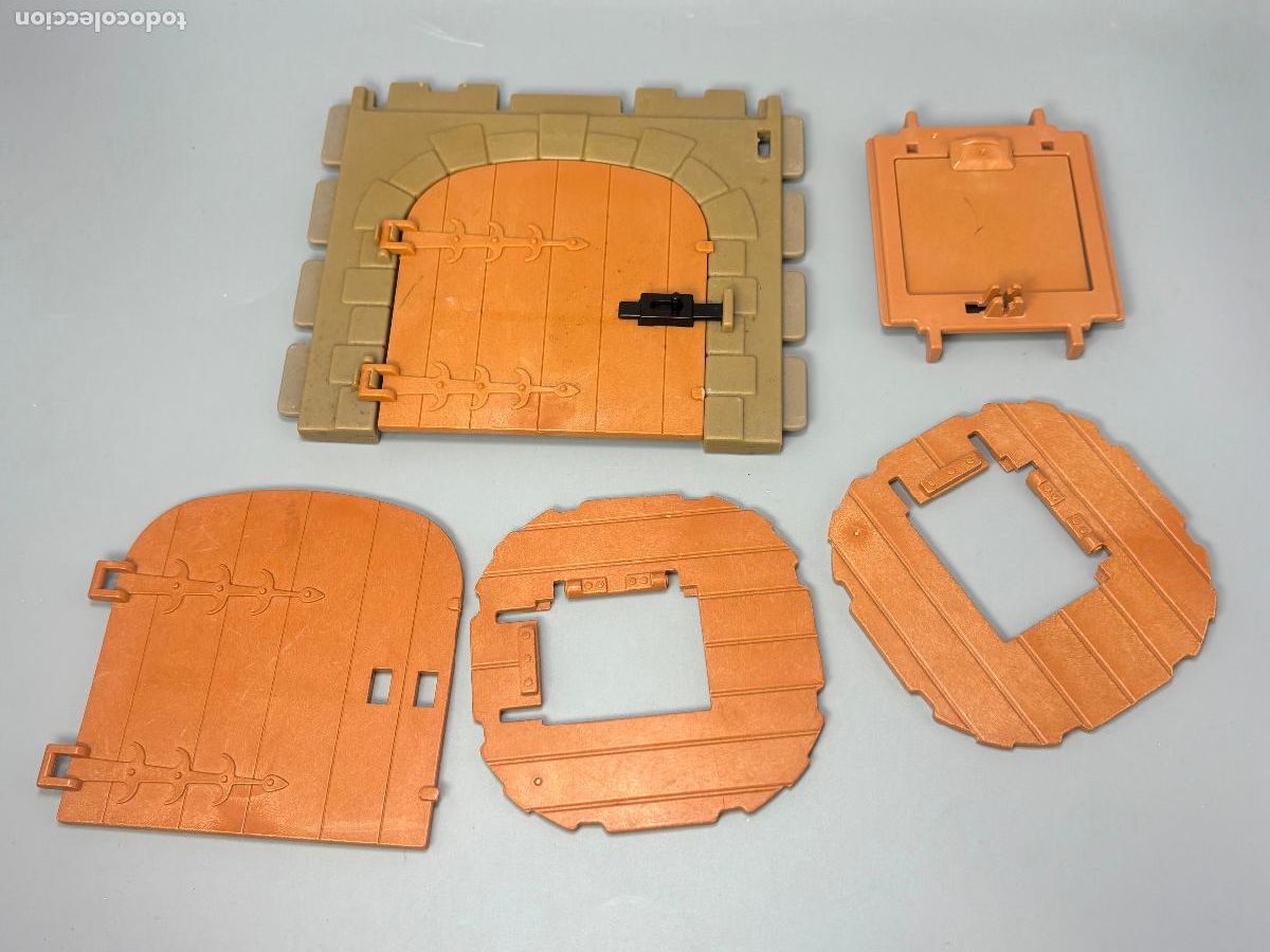 Playmobil: Playmobil lote pared con puerta base torre medieval castillo
