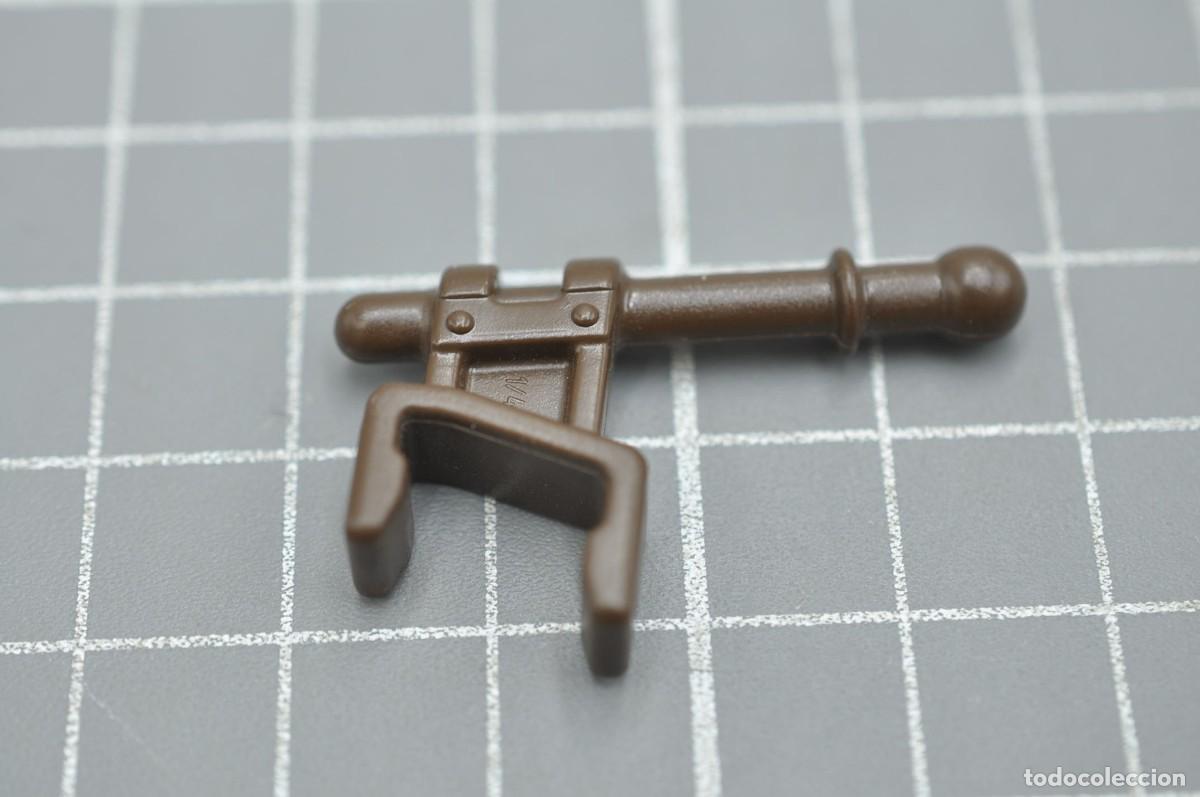 Playmobil: CJ0729 Playmobil, barra soporte marron estandarte 4865,4866,6000,6001,9240