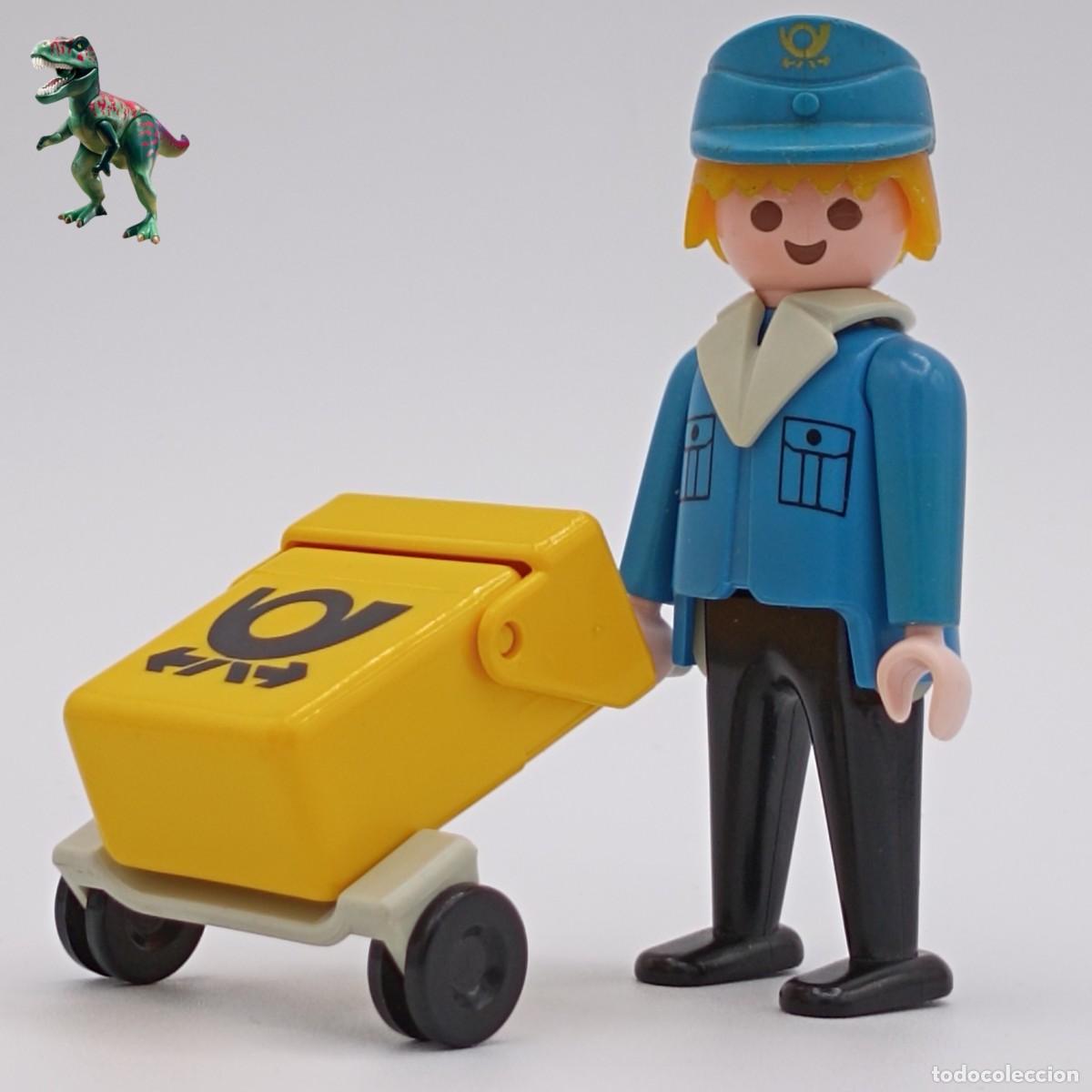 Playmobil: Playmobil figura cartero con carrito repartidor de correo postal paquetes 3309