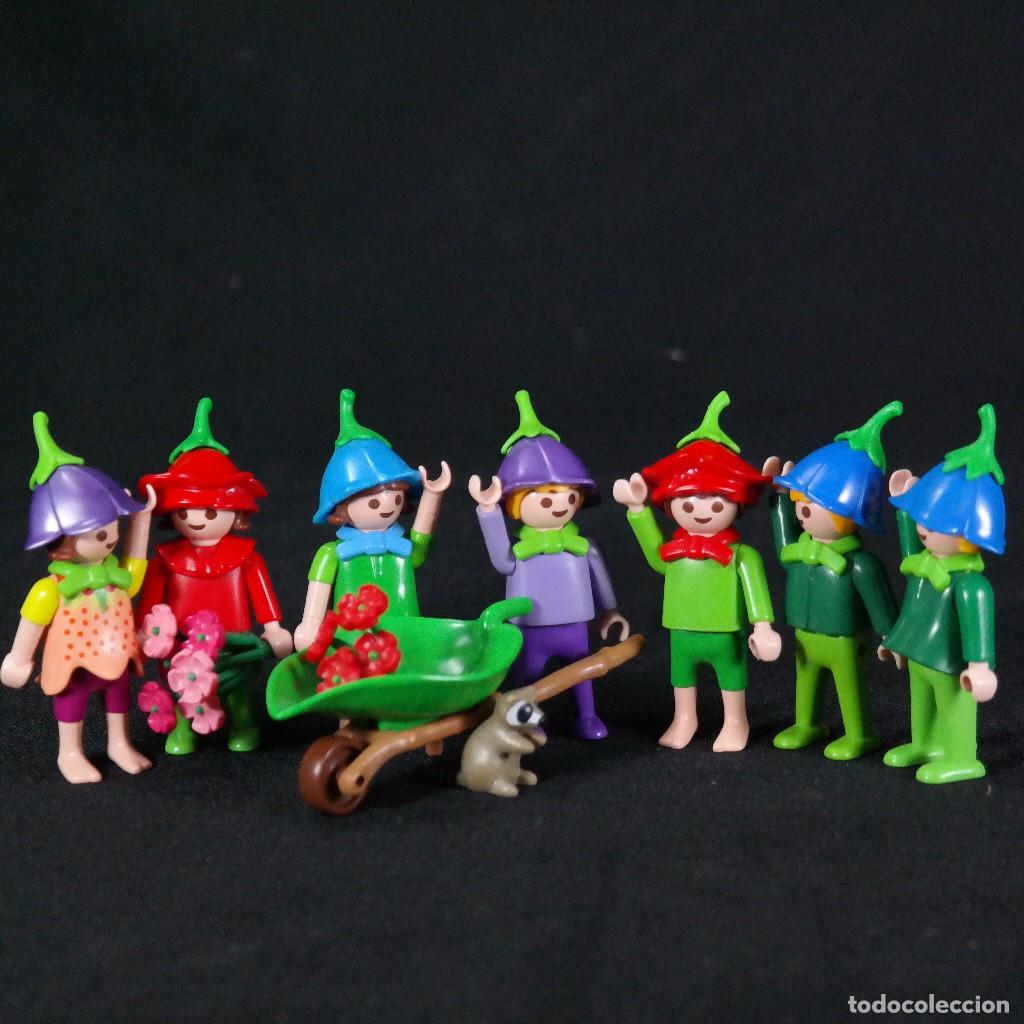Playmobil: Playmobil ni&ntilde;os florcitas con caretilla k☼